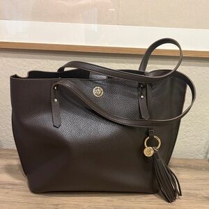 Anne Klein Dark Brown Tote Bag